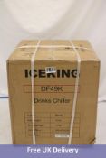 Iceking DF49K Tabletop Mini Drinks Fridge. Box damaged