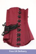 Corset Story Matt Satin Longline Waist Taming Overbust, Burgundy