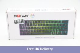 HK Gaming GX61 Optical Gaming Keyboard, White/Gateron Optical Yellow