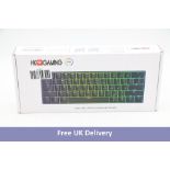 HK Gaming GX61 Optical Gaming Keyboard, White/Gateron Optical Yellow