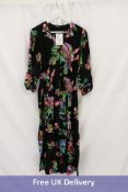 Desigual 23WWVW75 Long Vest Poppy Dress, Black, Size X-Large