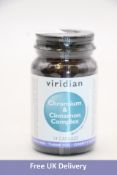 Seven Pots of Viridian Chromium & Cinnamon Complex, 14 Capsules per Pot, Expiry 08/2025