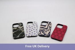 Four Burga iPhone14 Pro Phone Cases, Various Colours, Various Designs
