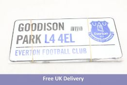 Eight Everton Goodison Park L4 4EL Signs, White/Black/Blue