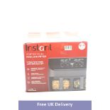 Instant Vortex Plus ClearCook Dual Basket Air Fryer, Black. Box damaged, not checked