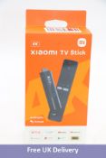 Two MI Xiaomi TV Sticks, 4K, Black, UK version with UK plug