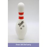 Ten Twister Bowling Pins, White Tenpin Bowling Pins with Red Rings