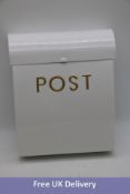 Two ACL Wall Mounted Post Box for Outdoor Use, White