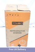 Tolbec Under Counter Fridge, White, W465 x D476 x H860mm. Box damaged, Not tested