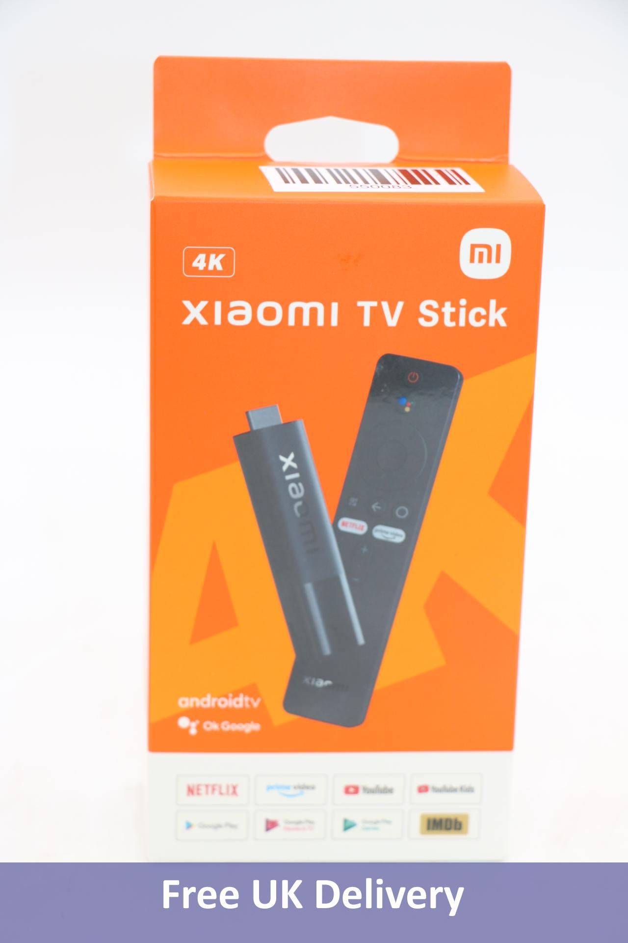 Two MI Xiaomi TV Sticks, 4K, Black, UK version with UK plug - Image 2 of 2