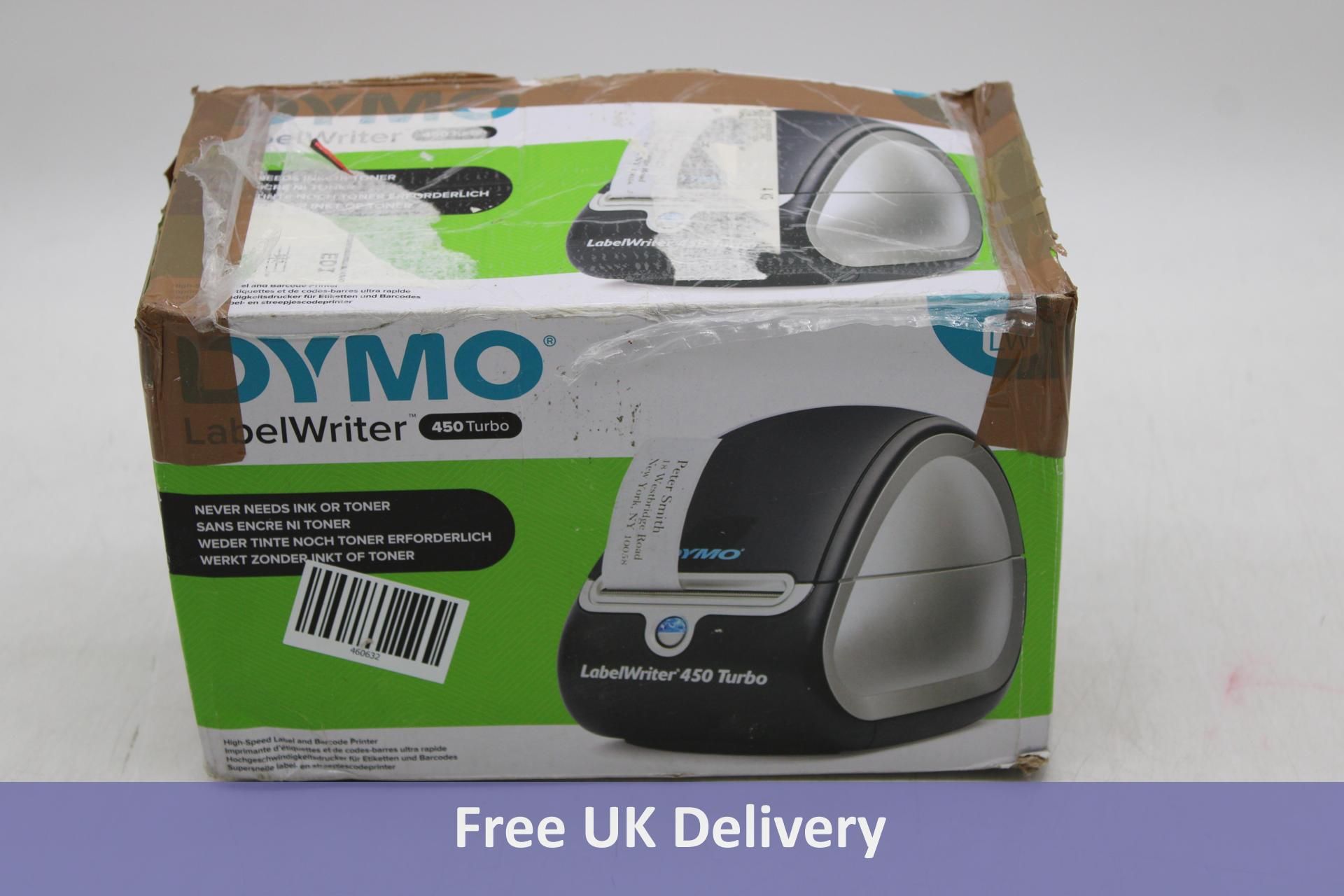 Dymo Label Writer 450 Turbo. Box damaged. Used, Not tested