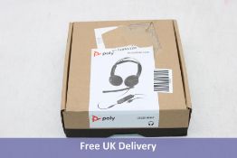 Poly Blackwire 5220 USB C Stereo Wired Headset, Black. Box damaged