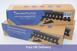 Three HomeProtek Office Cable Management Kits