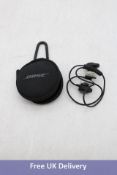 Bose SoundSport Earphones, Black with Case. Used, Not tested, No Box