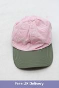 Mackintosh Tipping Baseball Cap, Pink with Green Peak, Size L/XL