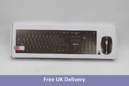Cherry DW 9100 Slim Wireless Mouse and Keyboard Set, Black. Box damaged, Not tested
