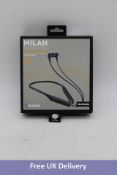 Two Urbanista Bluetooth Milan Noise Cancelling Neckband Earphones, Black