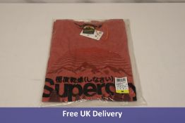 Two Superdry Great Outdoors Graphic T-Shirt, Red/Black, Medium