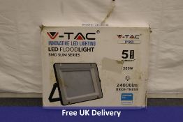 V-TAC Pro 300W LED Floodlight, 6400K, 24000lm, Black. Box damaged