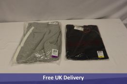 Two Superdry items to include 1x Essential Straight Joggers, Grey/White, XXL, 1x Core Logo Classic T