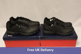 Two pairs Reebok Work N Cushion Trainers, Black, 1x UK 11.5, 1x UK 9