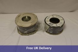 Two Cable Rolls to include 1x TIME Single Core and Earth Cable 1.0mm2, Blue, 50m, 1x CU/LSHF 4mm2, G