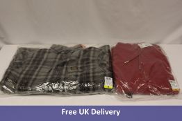Two Superdry items to include 1x Wool Miller Overshirt, Roderick Check Black, Medium, 1x Essential L