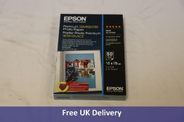 Ten Epson 10x15cm Premium Semigloss Photo Paper, 50 Sheet Packs
