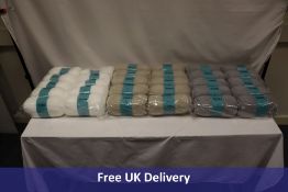 Thirty Robin Dk Yarn Balls, 10x White, 10x Oatmeal, 10x Silver, DK 100g