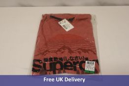 Two Superdry Great Outdoors Graphic T-Shirt, Red/Black, Large
