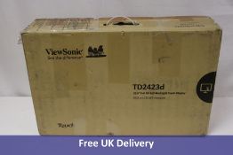 ViewSonic 24" Full HD LED Backlight Touch Display, TD2423d. Used, not tested, box damaged