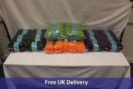 Thirty Robin Dk Yarn Balls, 10x Orange, 10x Green, 10x Dark Green, 10x Purple