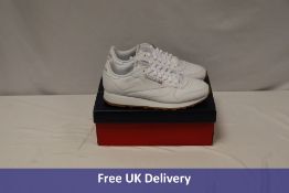 Reebok Unisex Classic Leather Trainers, White/Rubber, UK 8