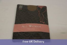 Six The Big Tights Company All Woman 20 Denier Tights to include 4x Natural, Size 22-32, 2x Coffee,