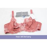 Two Guy de France Underwired Bras, Terracotta, 38C