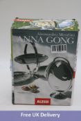 Alessi Anna Gong Stainless Steel Folding Cake Stand, 44 x 20 x 27cm. Box damaged