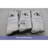 Twenty-four pairs of Calvin Klein Socks to include 12x White, 12x Black, All One Size