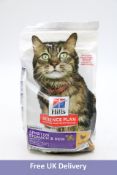 Four bags of SP Feline Adult 1+ Sensitive Stomach & Skin Chicken Cat Food, Size 1.5kg