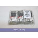 Twelve sets of Uni-Ball Pin Drawing Pens, Black, 6 per Set Includes 1x 0.05mm, 1x 0.1mm, 1x 0.3mm, 1