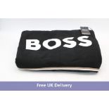 Boss Equestrian Fleece Fast-drying Sweat Rug with contrast logo, Black, Size 56