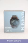 Garmin Fenix 7S Multisport GPS Watch, Sapphire Solar, 42mm
