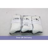 Twelve pairs of Calvin Klein Socks to include 6x White, 6x Black, All One Size