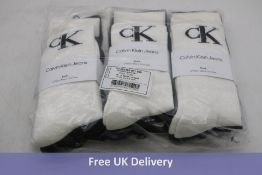 Twenty-four pairs of Calvin Klein Socks to include 12x White, 12x Black, All One Size