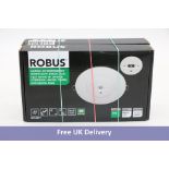 Two Robus Carina 2W Emergency Downlight 200LM Dual Test White W/Open & Corridor Lenses 130mm Extensi