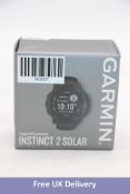 Garmin Instinct 2 Solar, Rugged GPS Smartwatch, Graphite