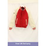 Superdry College Varsity Bomber Jacket, Varsity, Red, Size XL