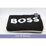 Boss Equestrian Fleece Fast-drying Sweat Rug with contrast logo, Black, Size 60