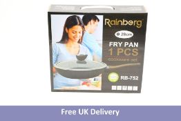 Ten Rainberg Frying Pan with Lid, Induction Compatible, Silver, 28cm