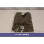 Timeless Women's Cropped Jacket, Brown Check, Size 12/M