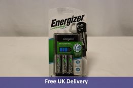 Two Energizer Accu Recharge 1hr Battery Chargers including 4x AA Rechargeable Batteries Per Pack